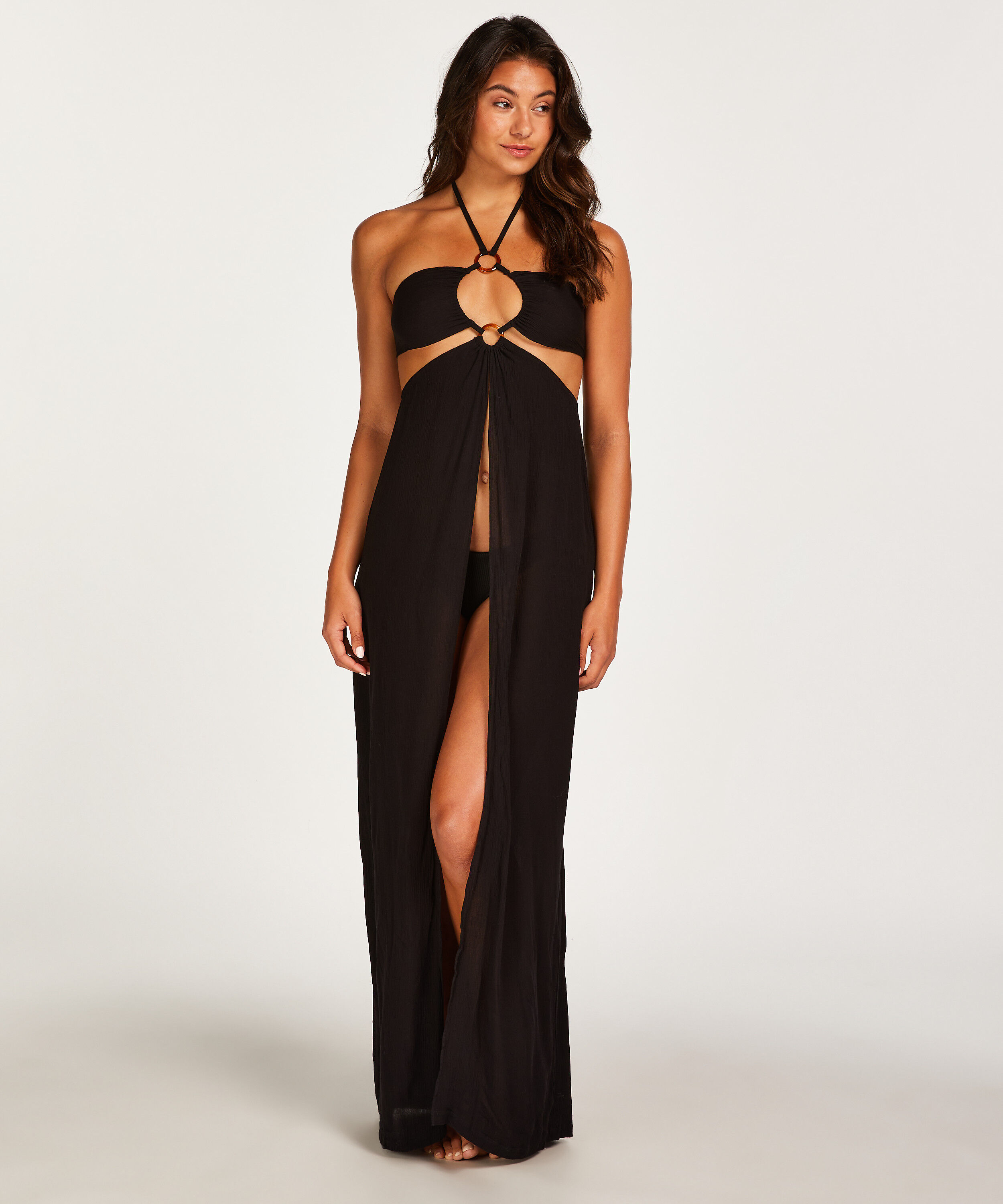 Caftan ouvert, Noir