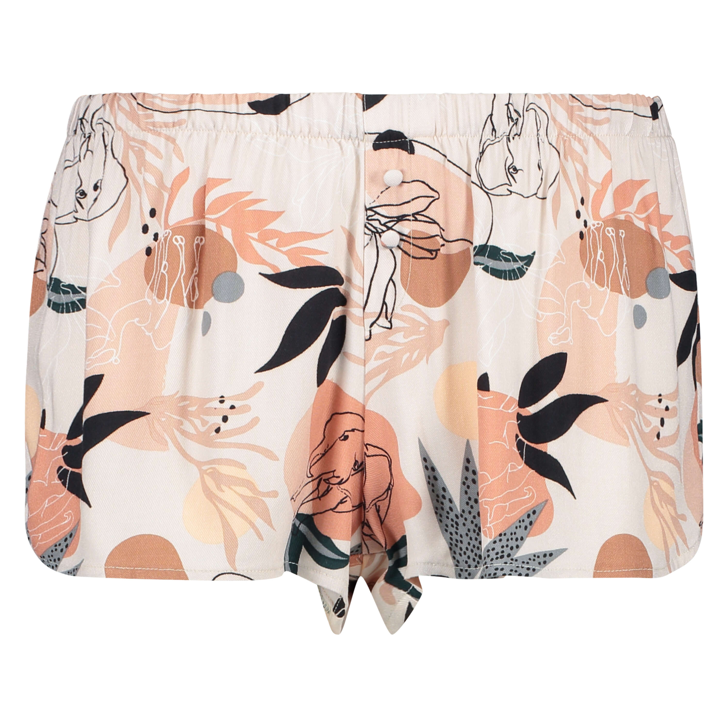 Short de pyjama tiss&eacute;, Rose, main