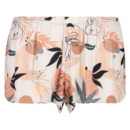 Short de pyjama tiss&eacute;, Rose