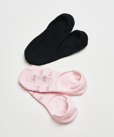 Lot de 2 paires de footies, Rose