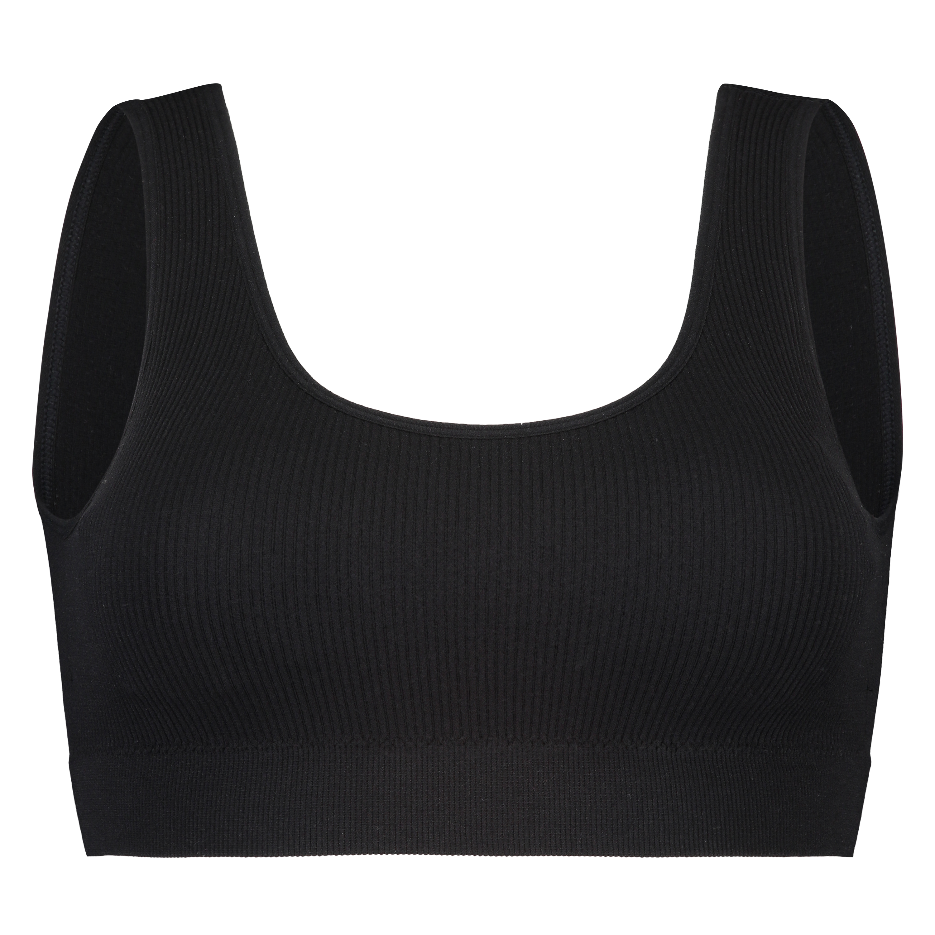 Brassière sans couture, Noir, main