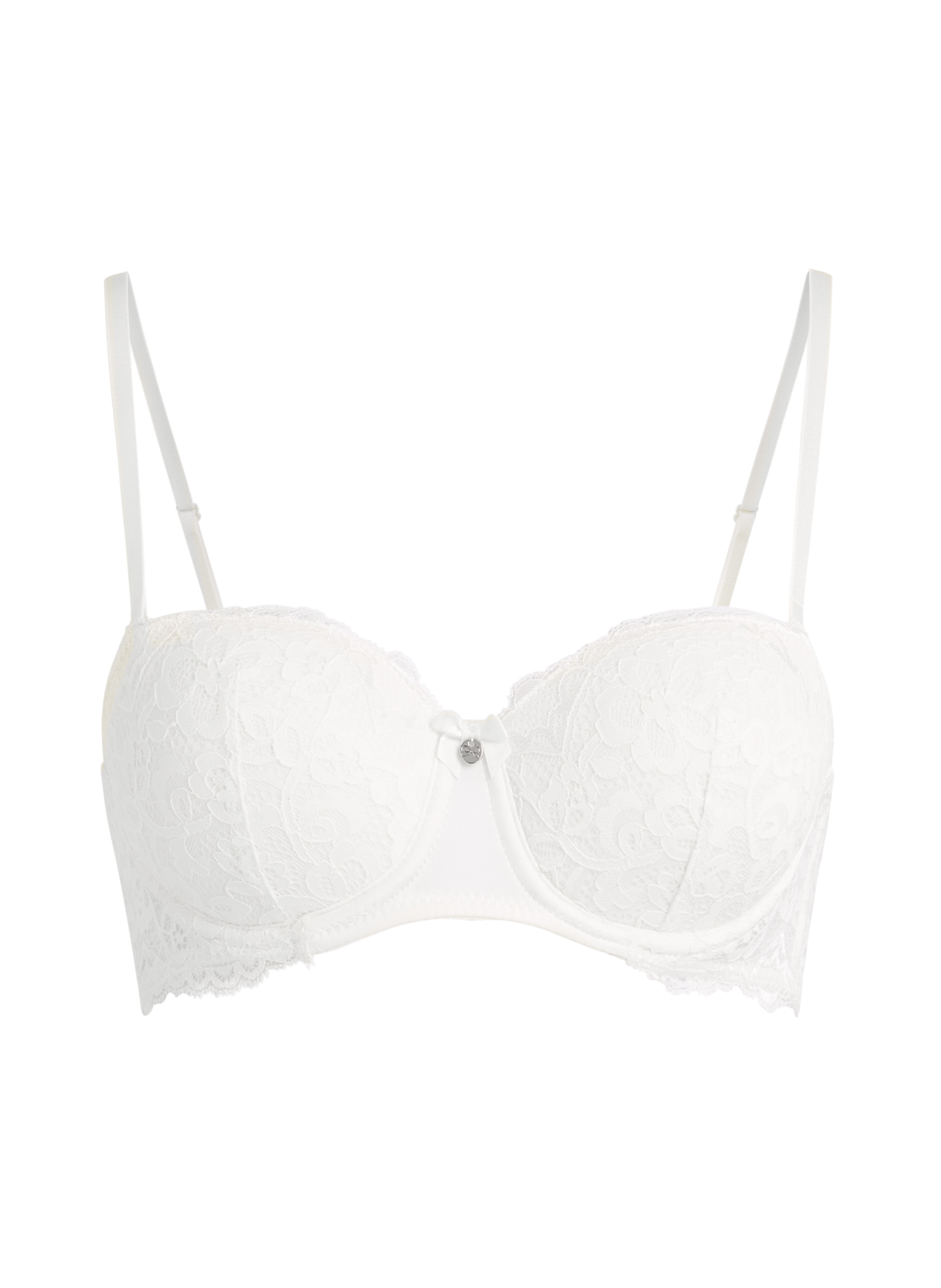 Soutien-gorge à armatures préformé Marine, Blanc, main