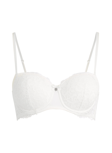 Soutien-gorge à armatures préformé Marine, Blanc