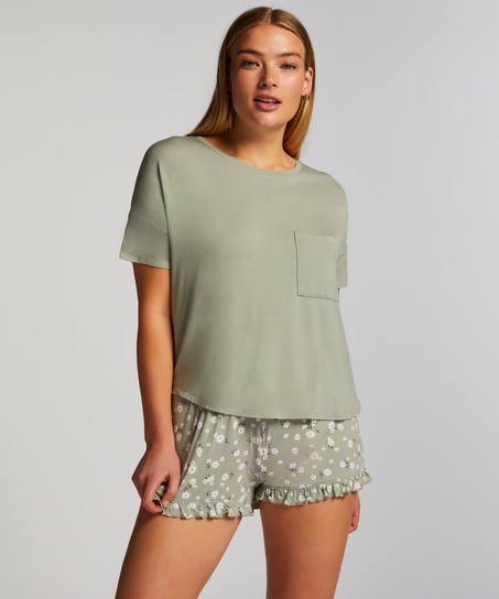 Ensemble de pyjama court, Vert