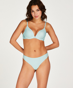 String Invisible Lace back, Bleu