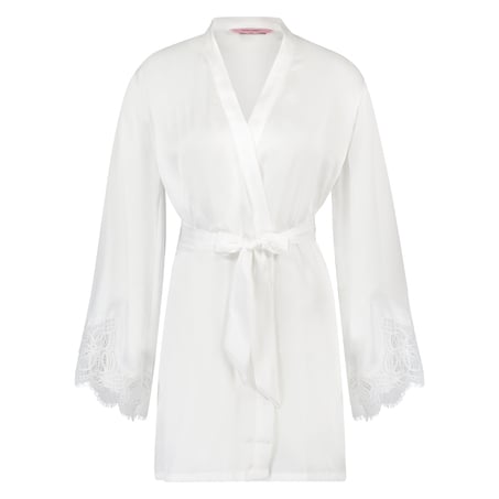 Kimono Satin, Blanc
