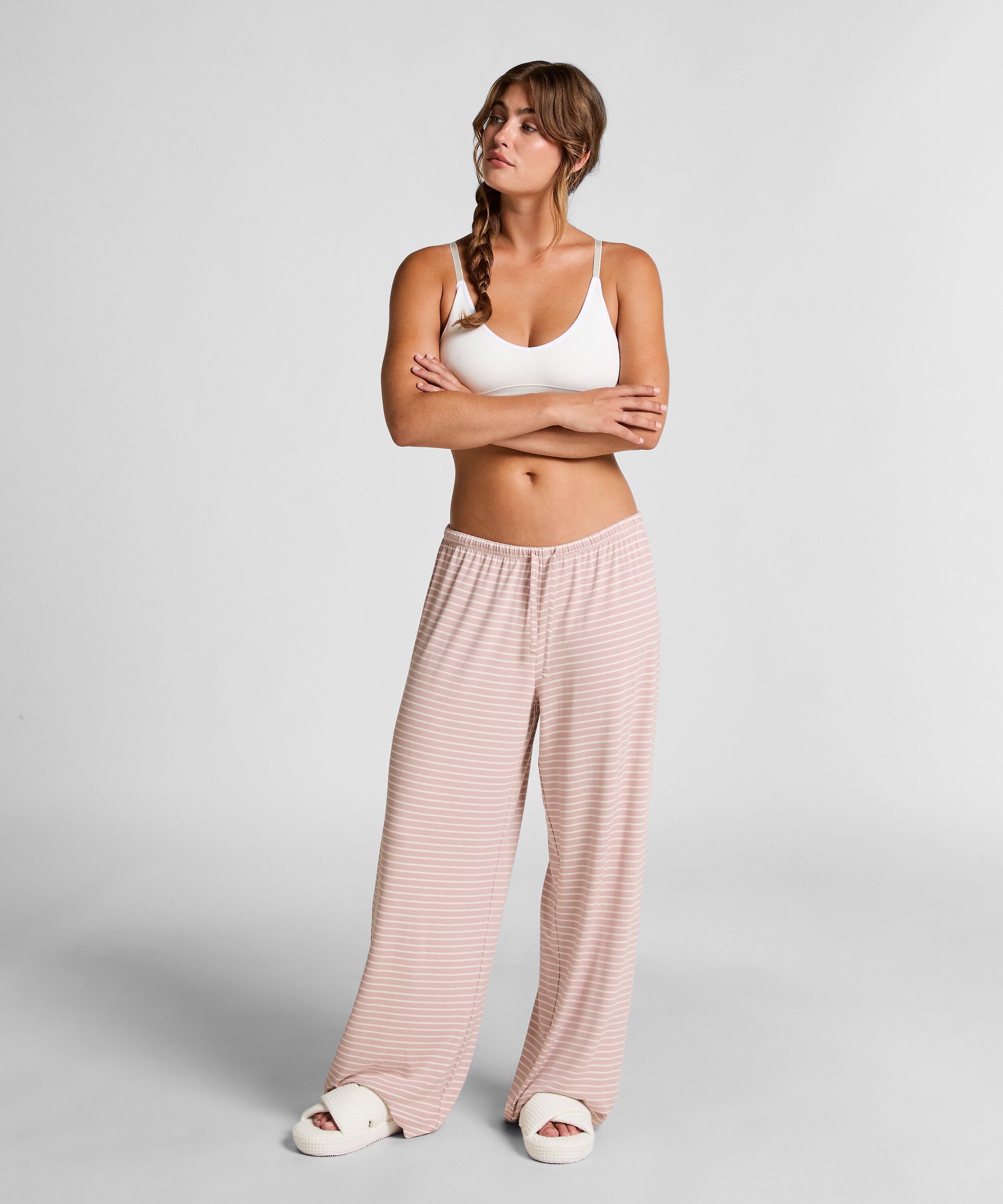 Pantalon de Pyjama Rayé, Rose