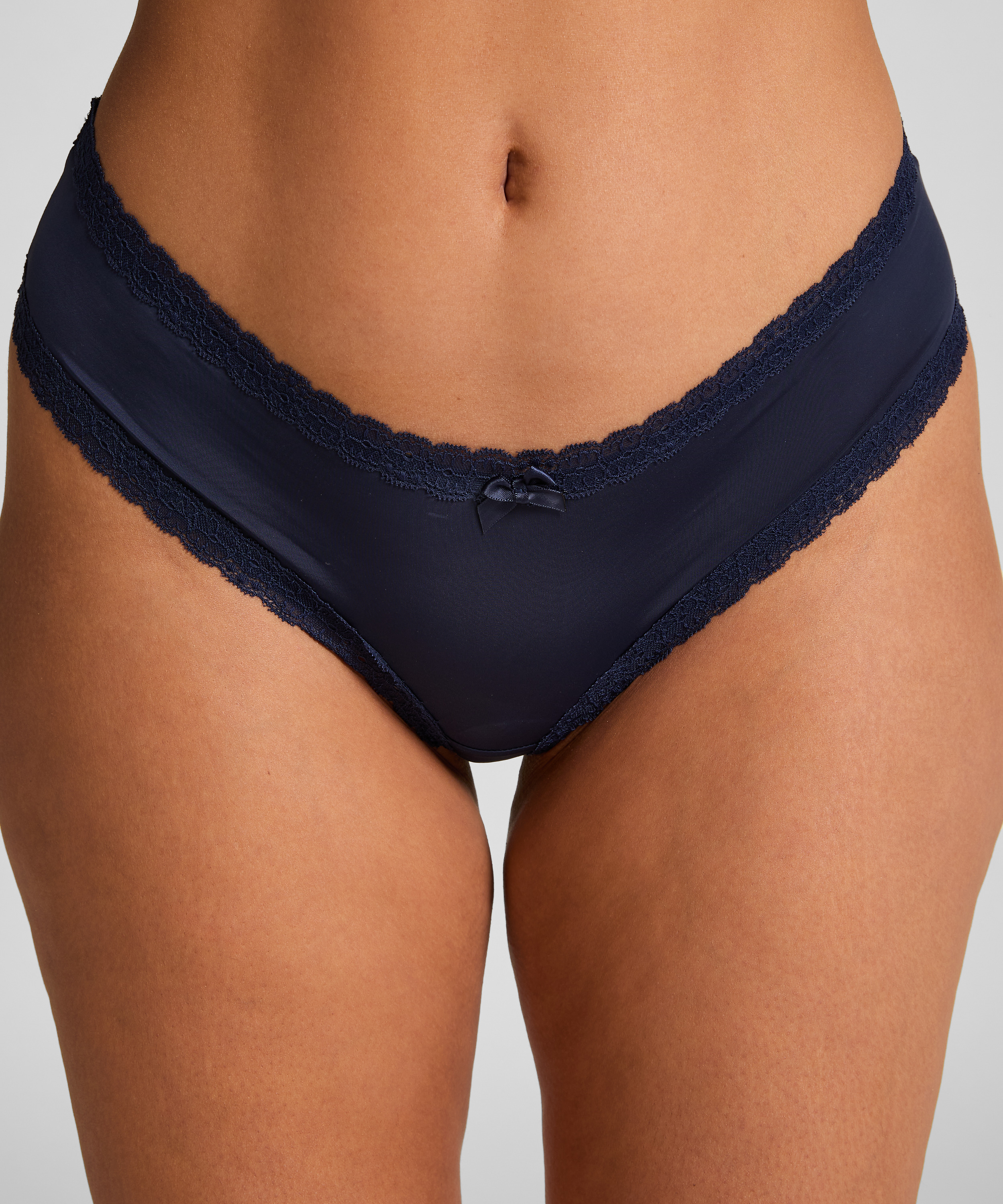 Slip brésilien en forme de V London, Bleu, main