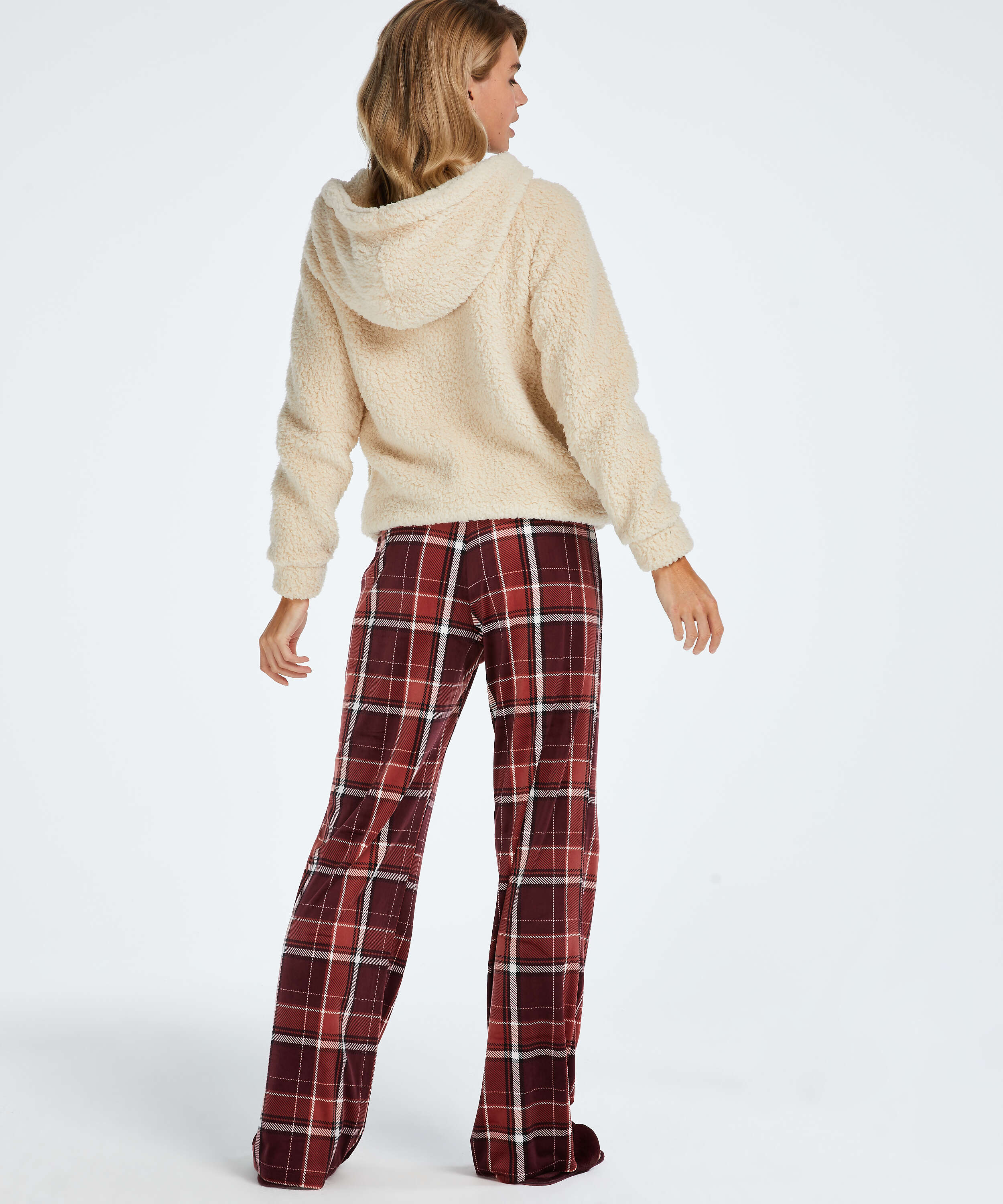 Tall Pantalon de pyjama Velours, Rouge, main