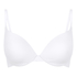 Soutien-gorge à armatures rembourré push-up en coton, Blanc