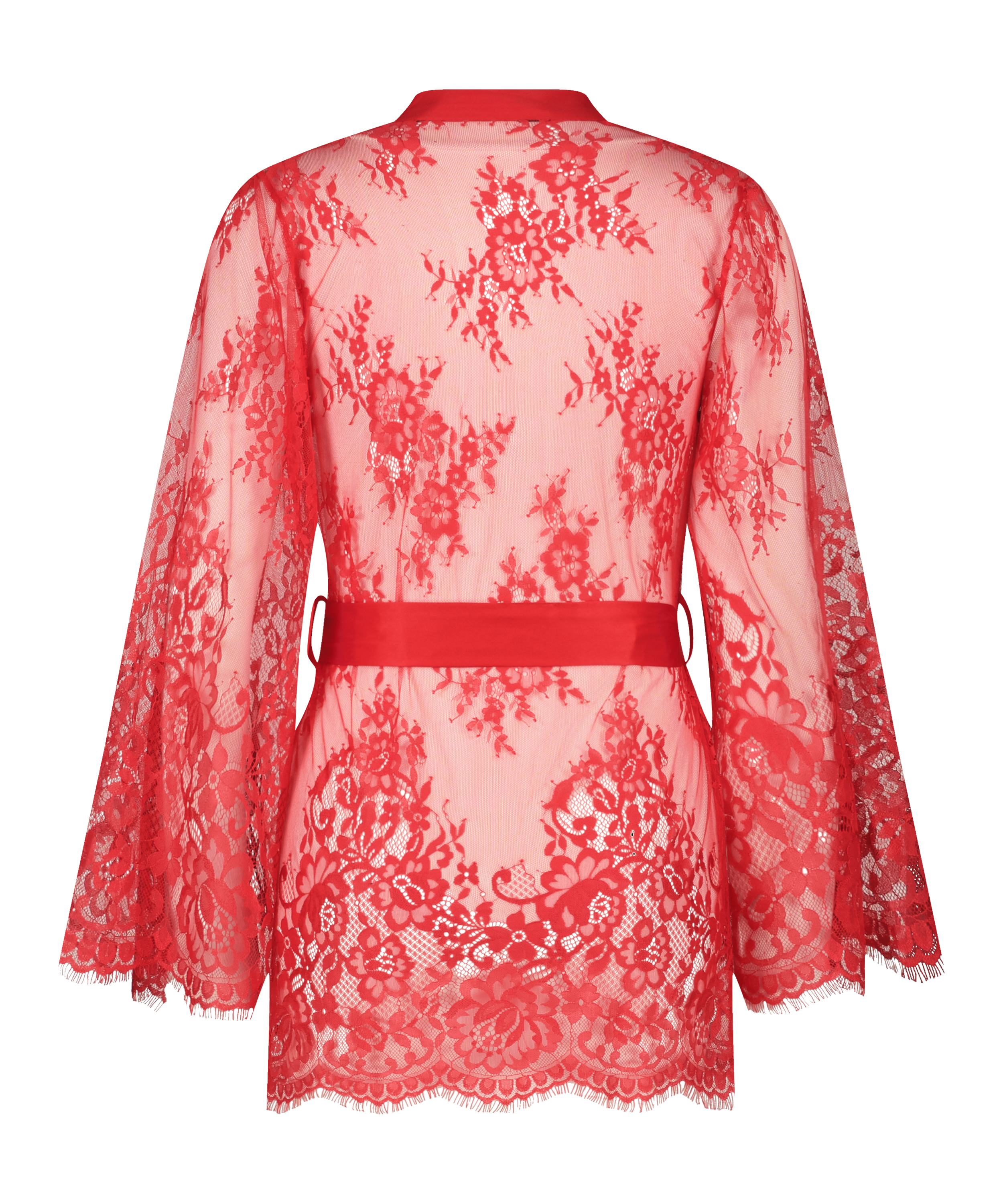 Kimono Lace Isabelle, Rouge, main