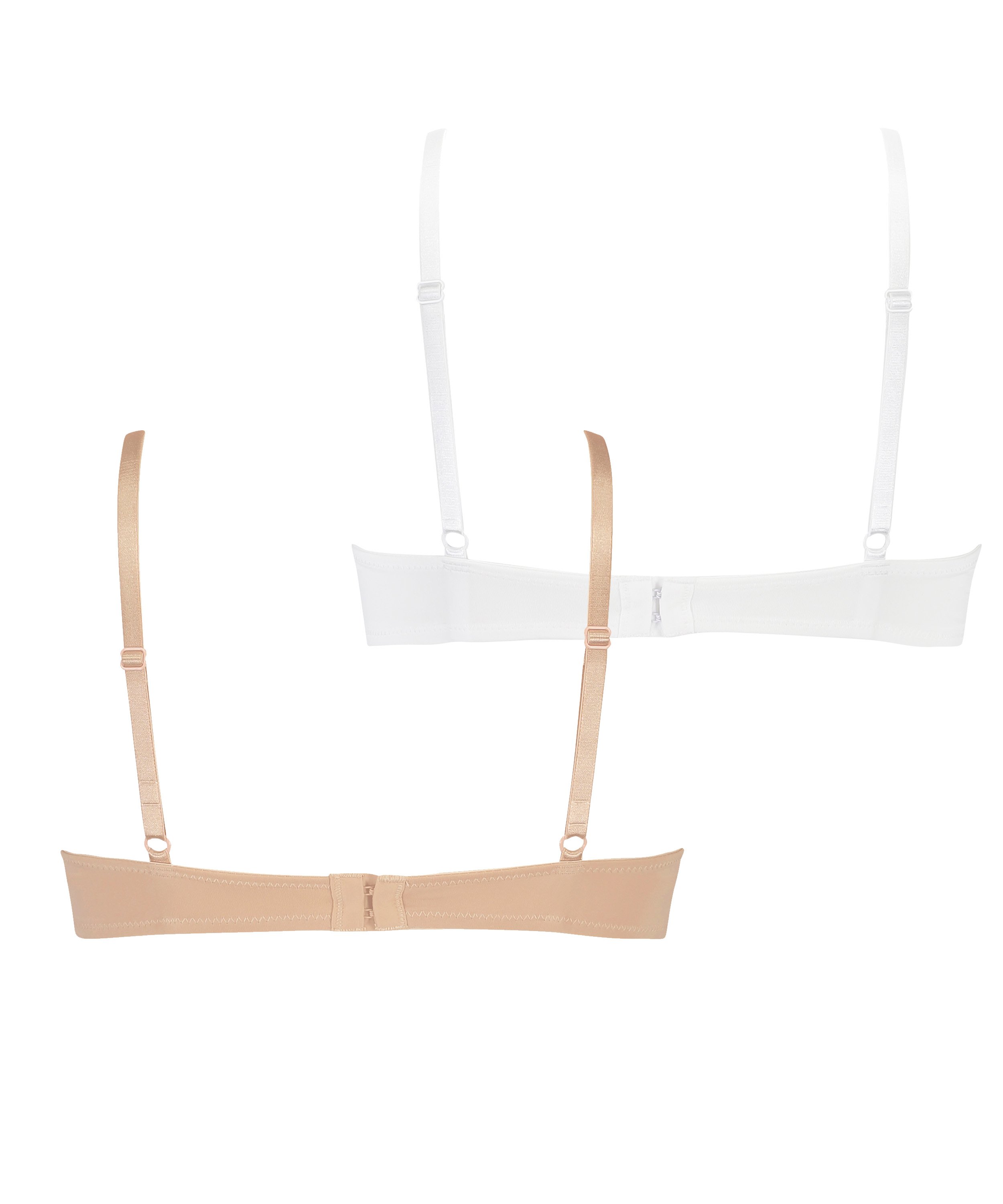 Lot de 2 Soutiens-gorge à armatures préformés, Blanc, main