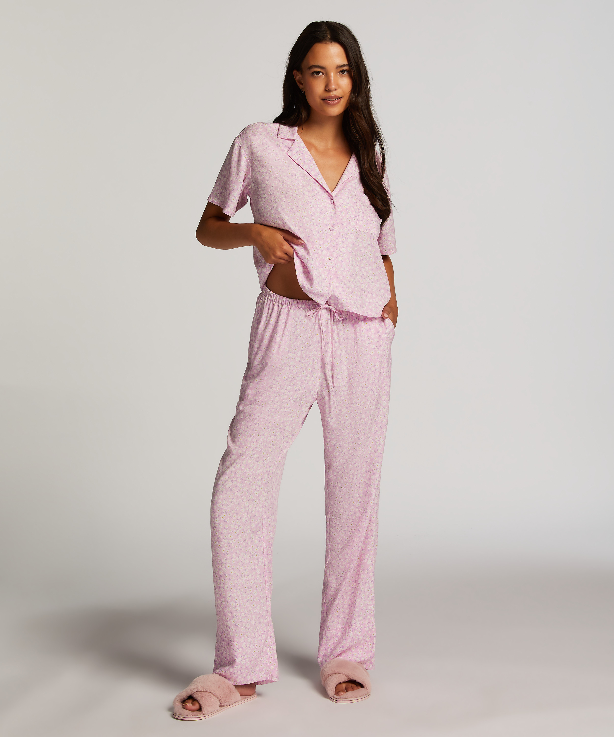 Pantalon de pyjama tissé Springbreakers, Rose, main