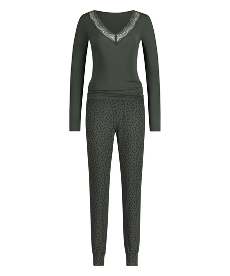 Ensemble pyjama Léopard, Vert