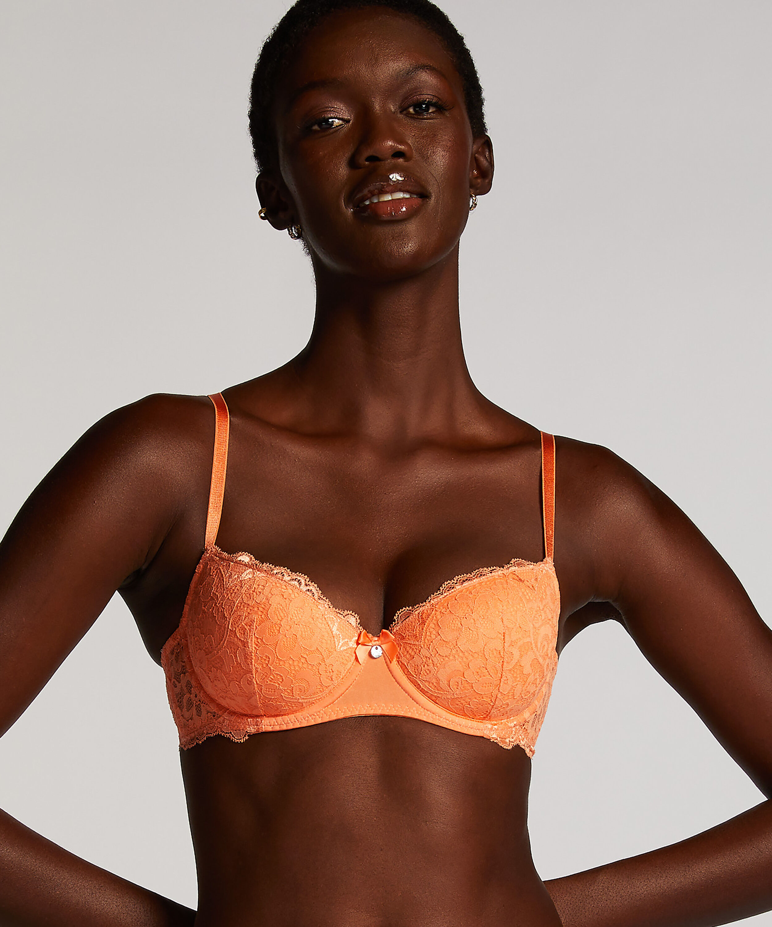 Soutien-gorge à armatures préformé Marine, Orange