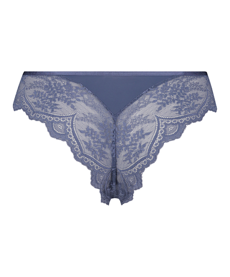Slip brésilien échancré Heira, Bleu