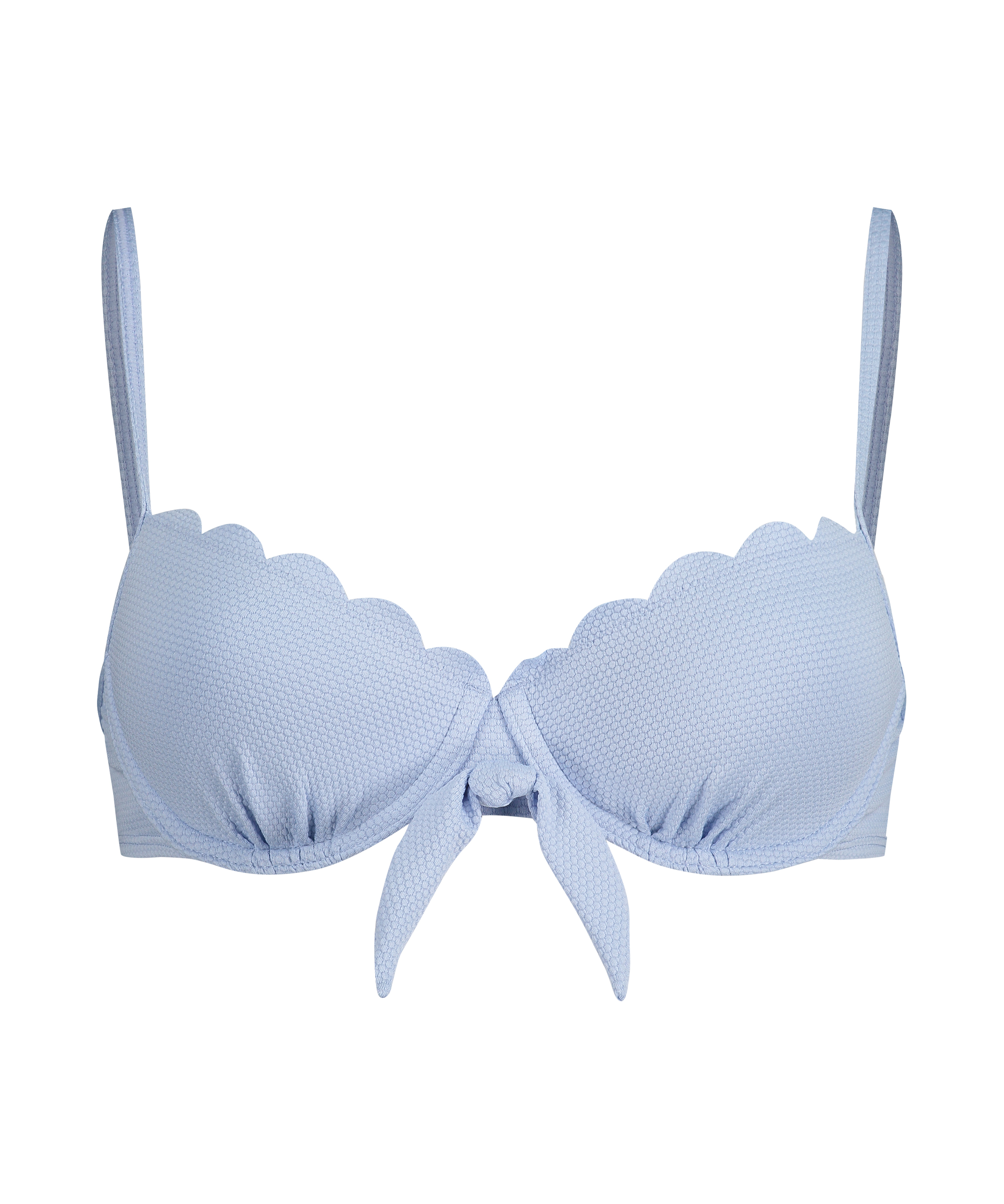 Haut de bikini préformé à armatures Scallop, Bleu, main