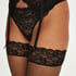 Bas Fishnet Lacetop, Noir
