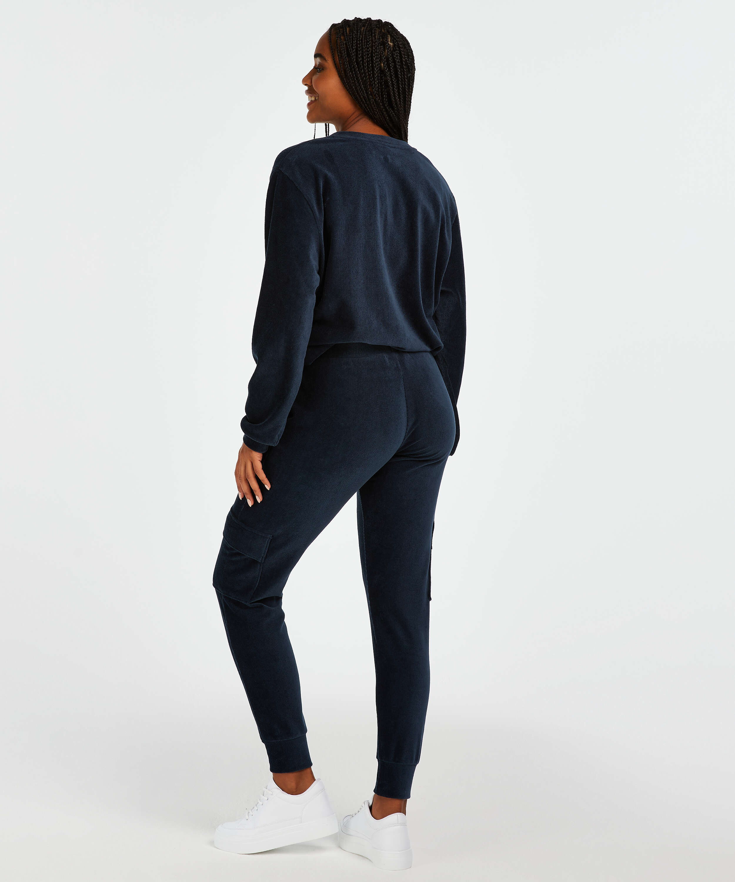 Petite Jogger Velours, Bleu, main