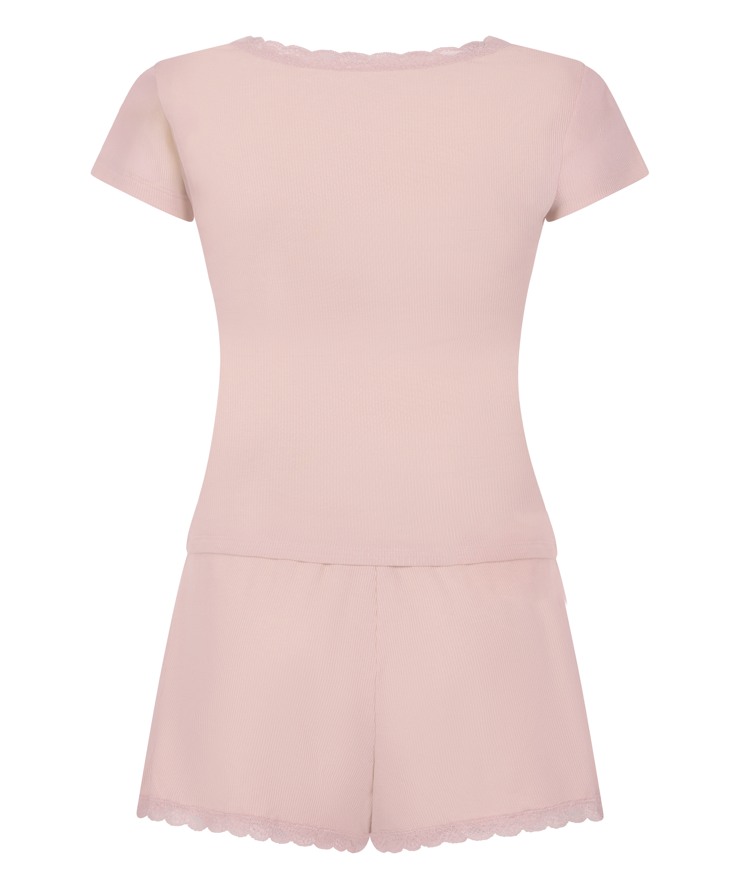 Pyjama dentelle c&ocirc;tel&eacute;, Rose, main