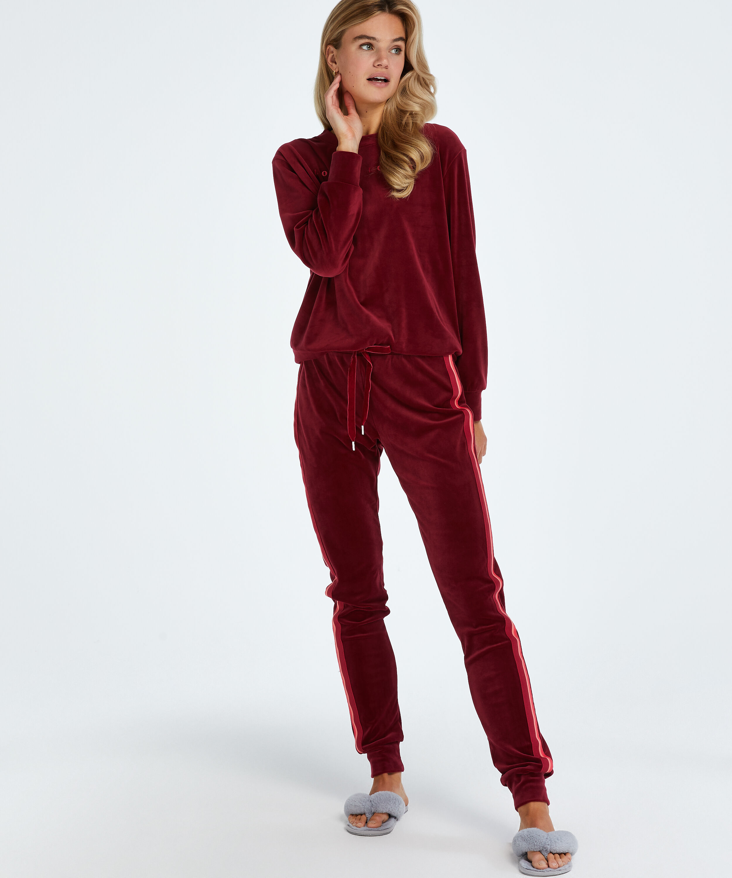 Tall Pantalon de pyjama velours, Rouge
