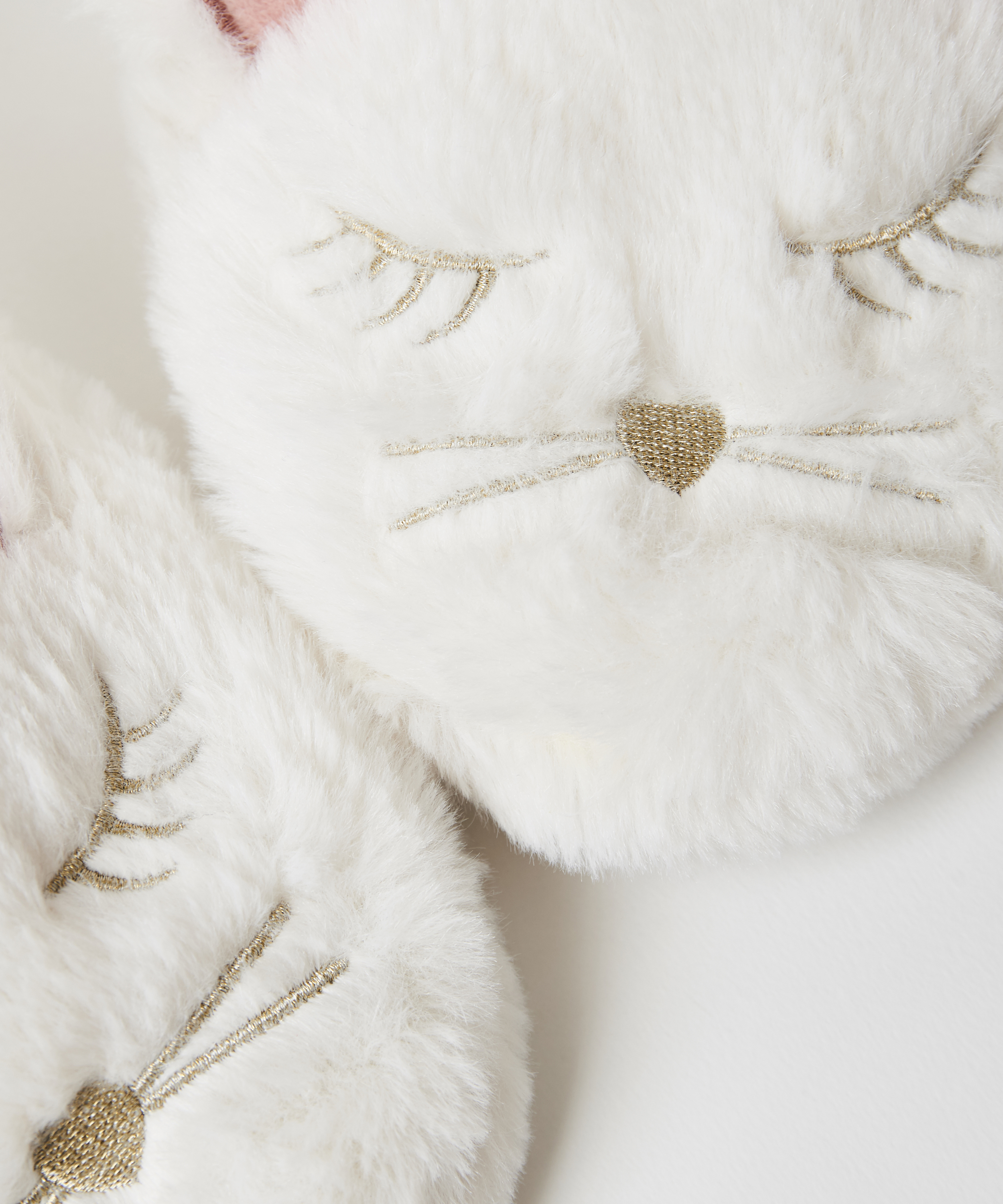 Pantoufles Fox, Blanc, main