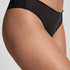 Slip brésilien invisible Stripe mesh, Noir