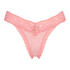 String taille extra basse en coton, Rose
