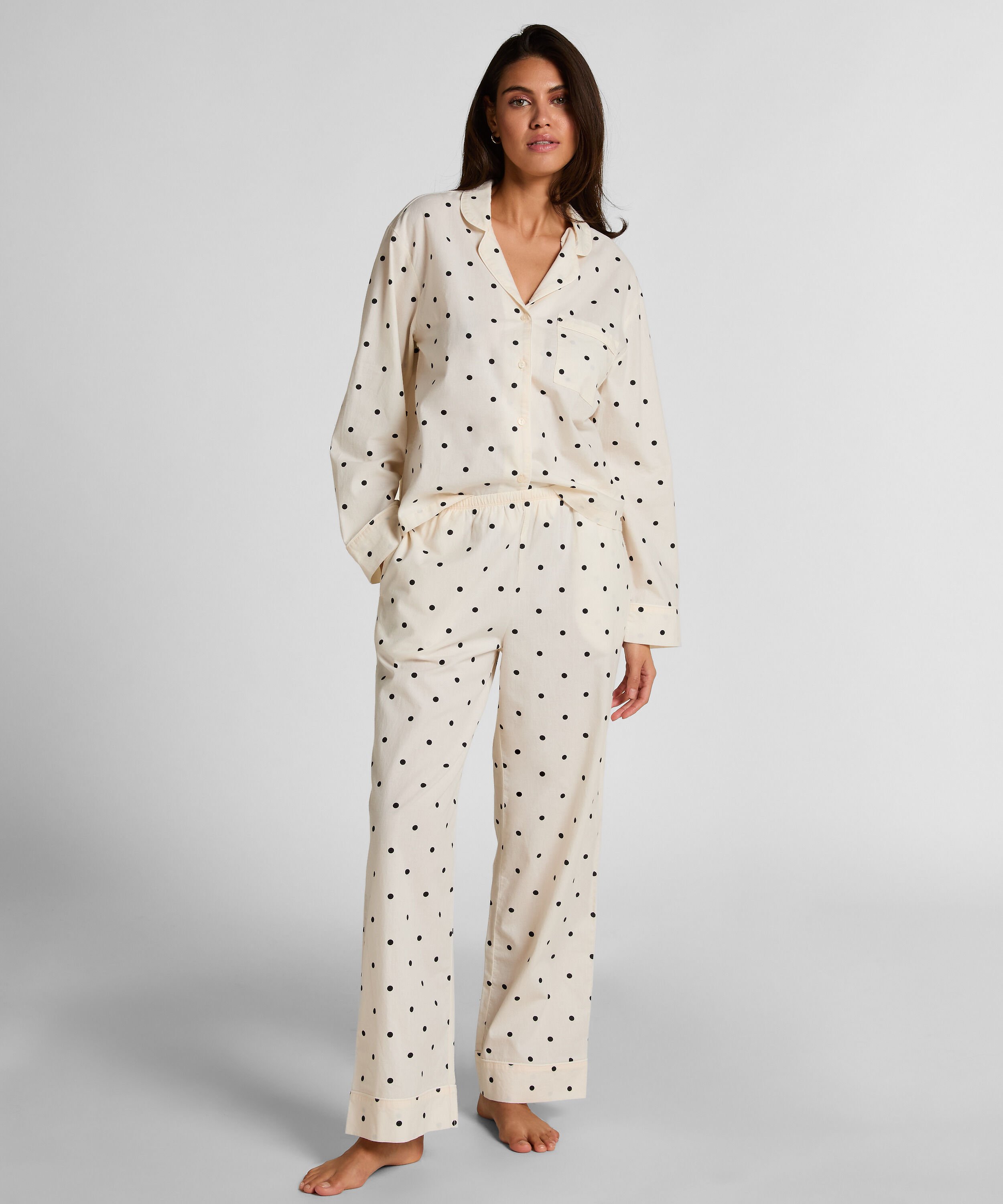 Pantalon en coton Dot, Blanc