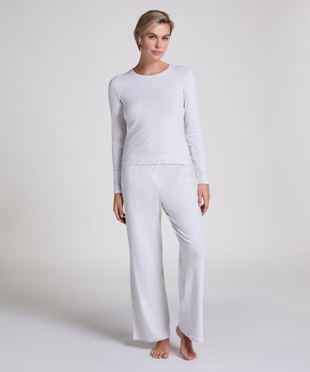 Haut de pyjama Pointelle, Gris