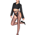 Collants ouverts en lurex, Noir