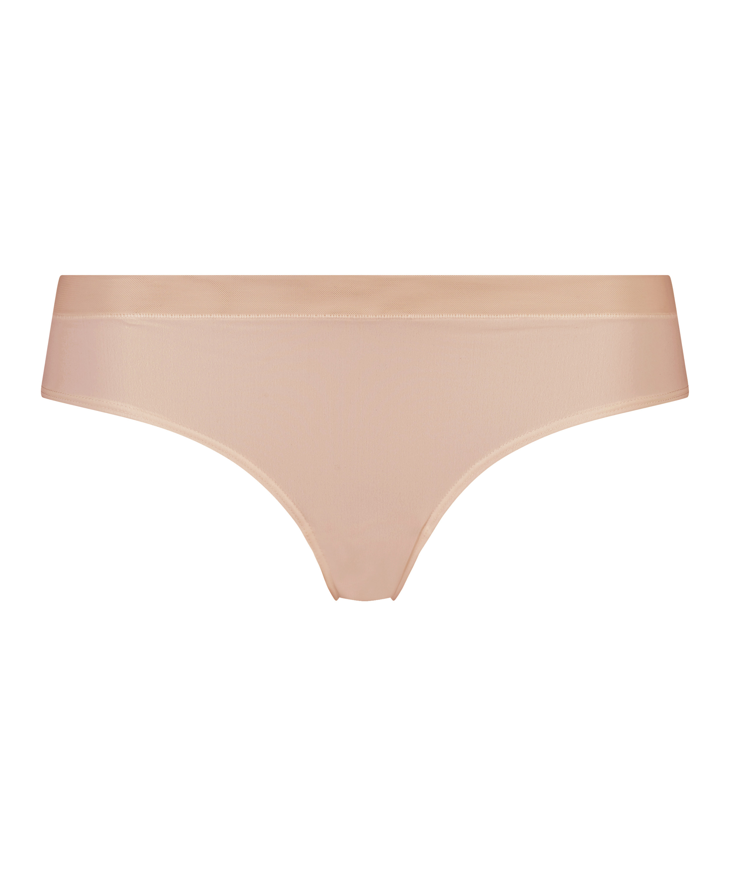 Slip brésilien en maille, Beige, main