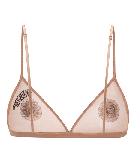 Brassière Free The Nipple, marron