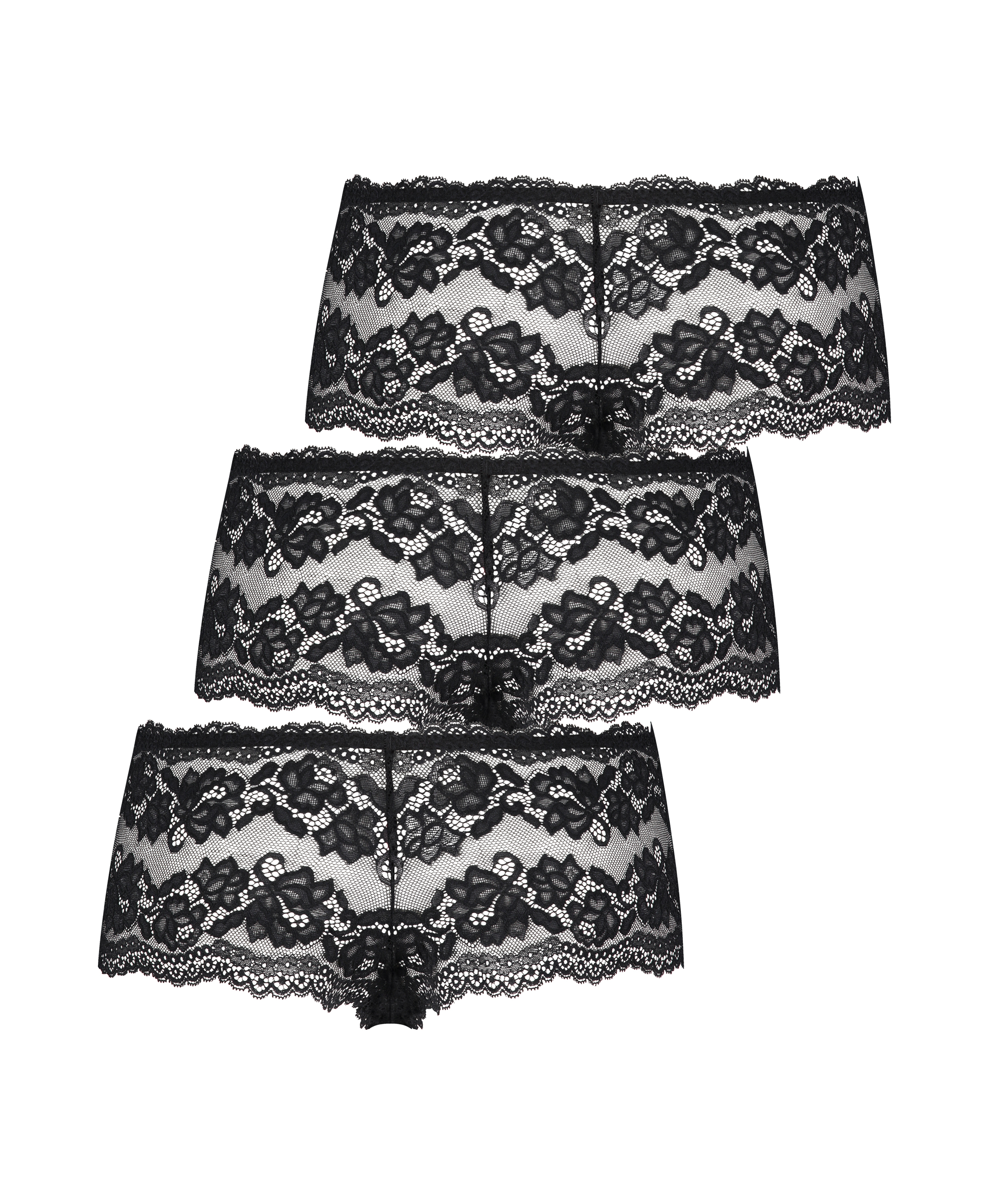 Lot de 3 boxers Sienna, Noir, main