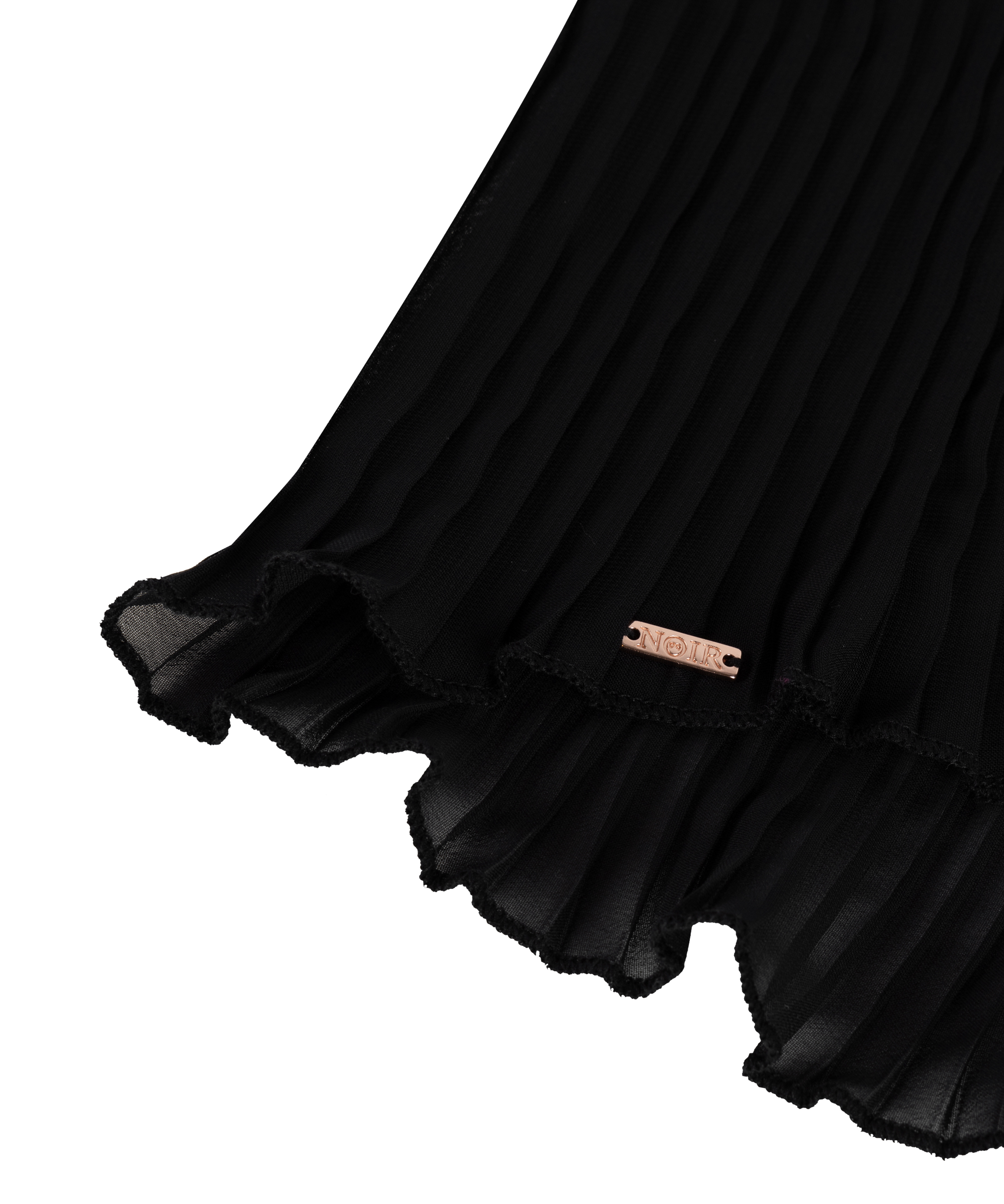 Cami en dentelle Plisse, Noir, main