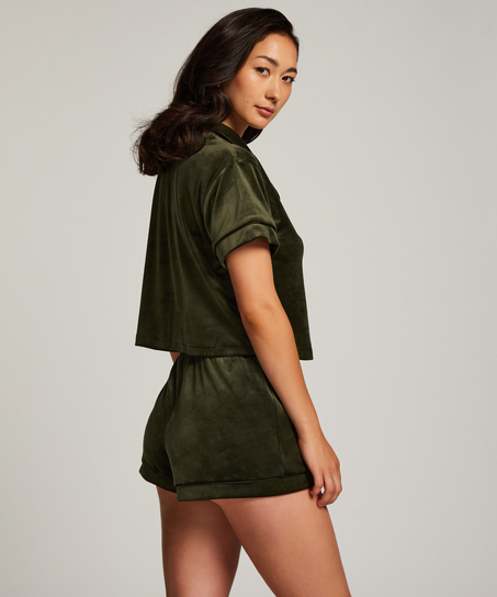 Short velours, Vert