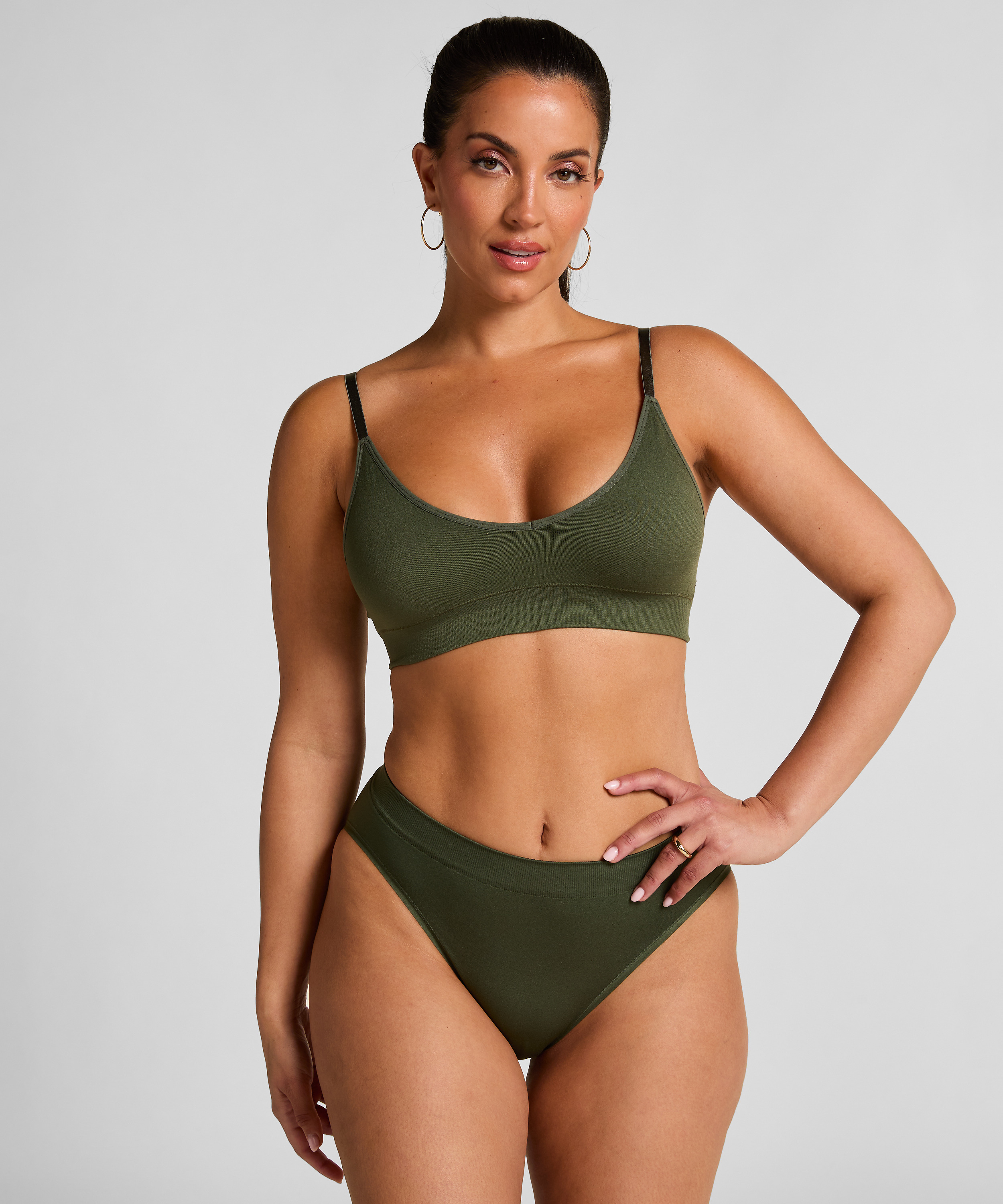 Culotte haute Dide, Vert, main