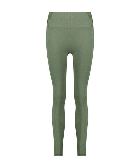 HKMX Legging de sport sans coutures taille haute, Vert