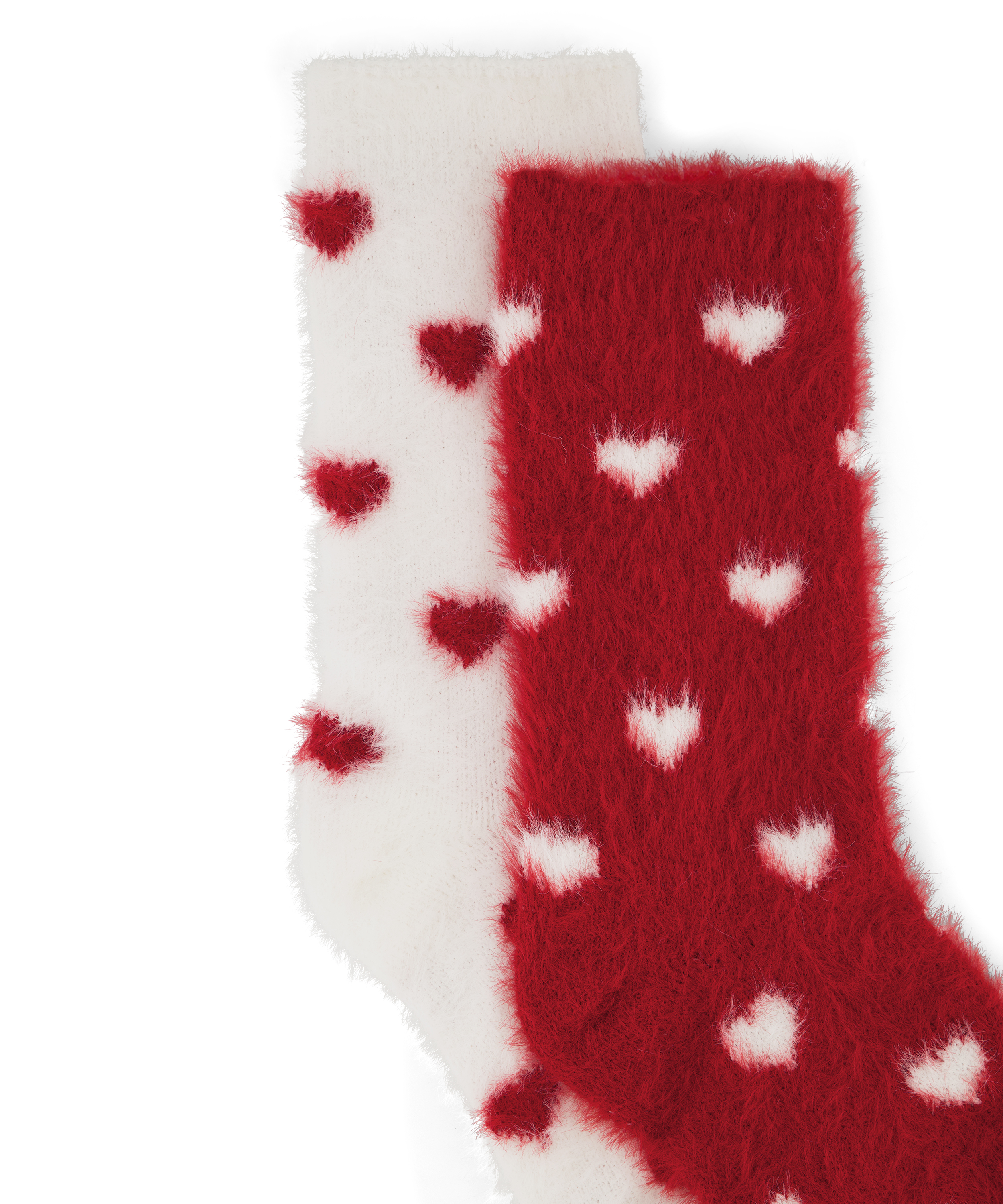 Lot de 2 Paires de Chaussettes Cosy, Blanc, main