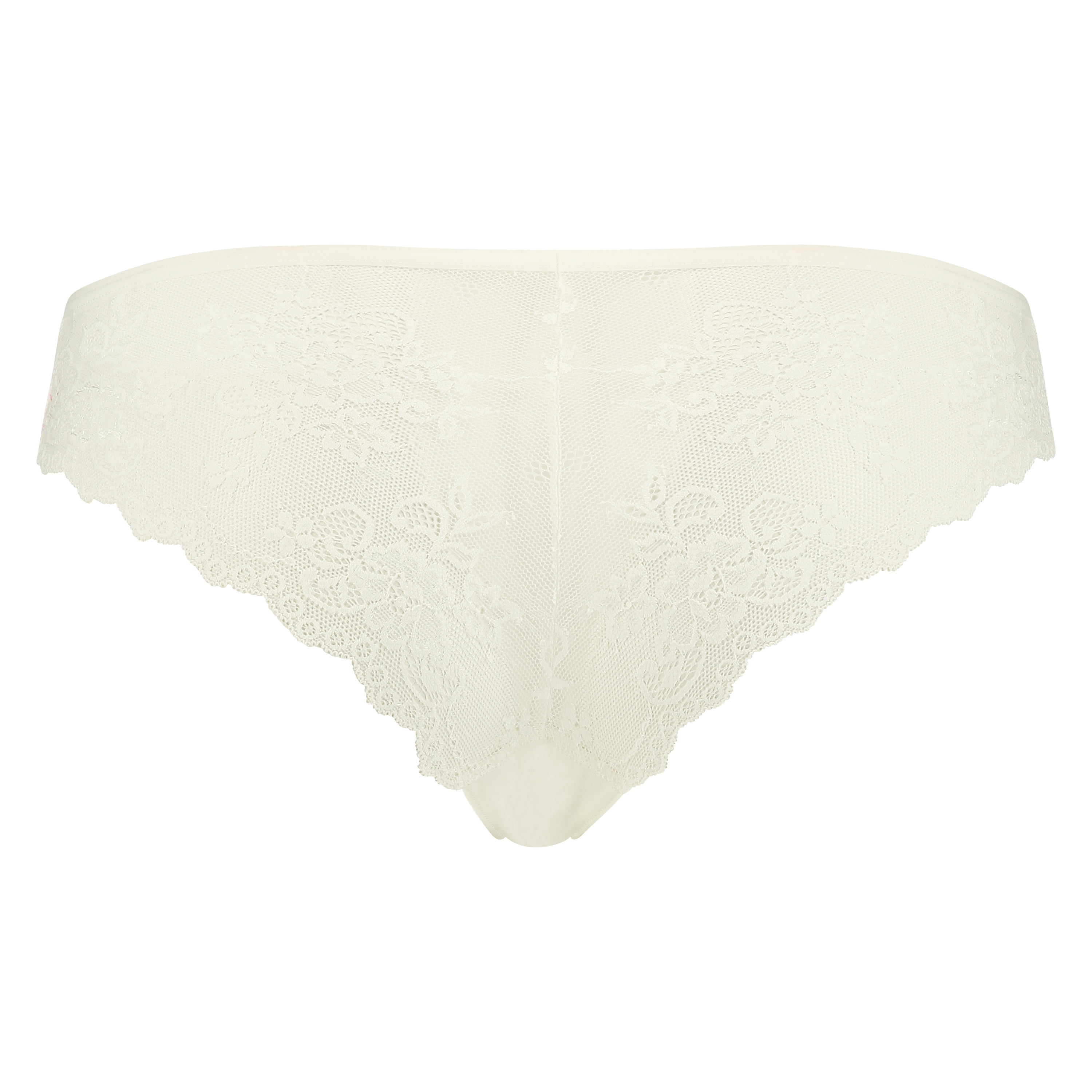 Slip brésilien Invisible Lace Back, Blanc, main