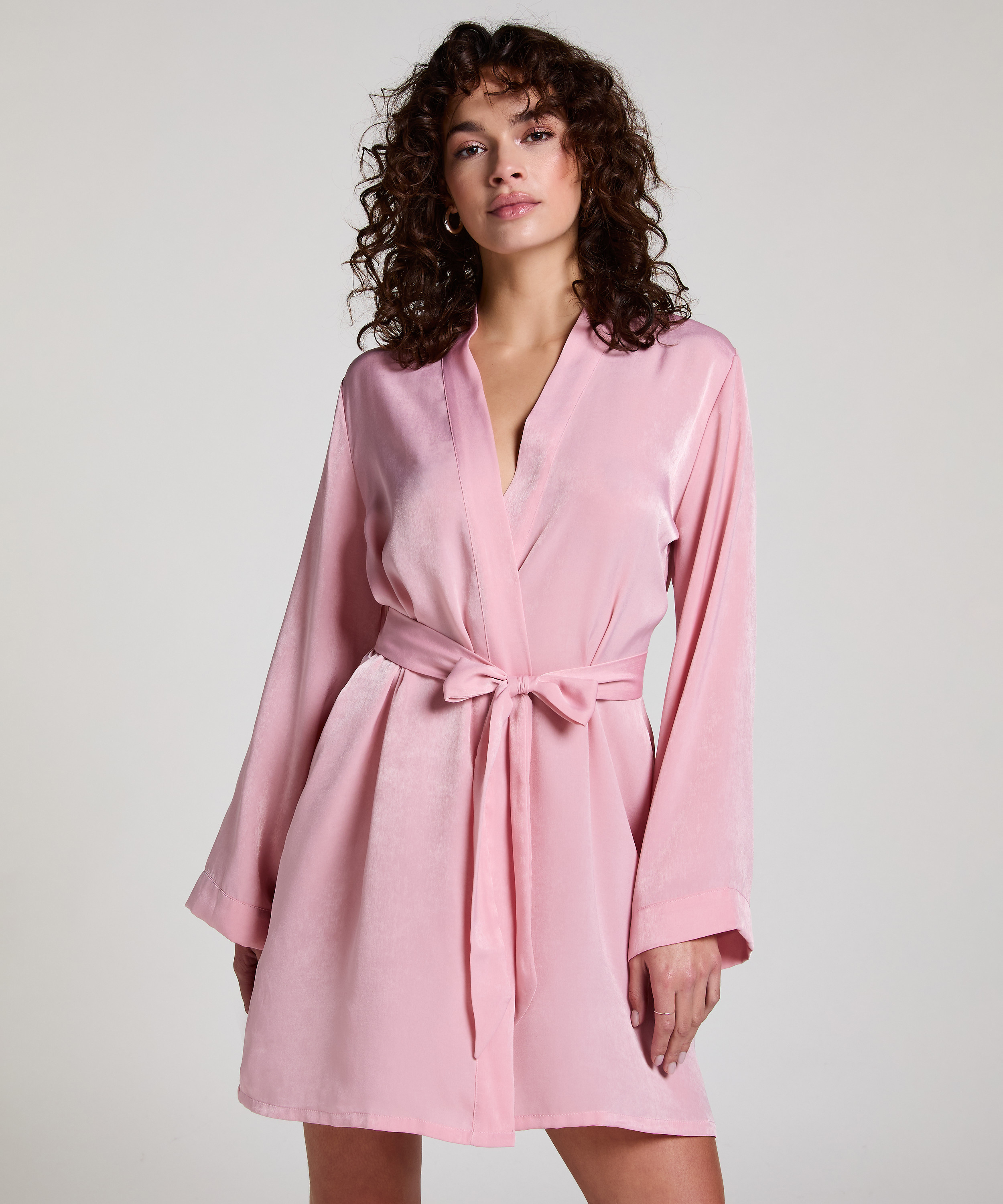 Kimono Satin, Rose, main