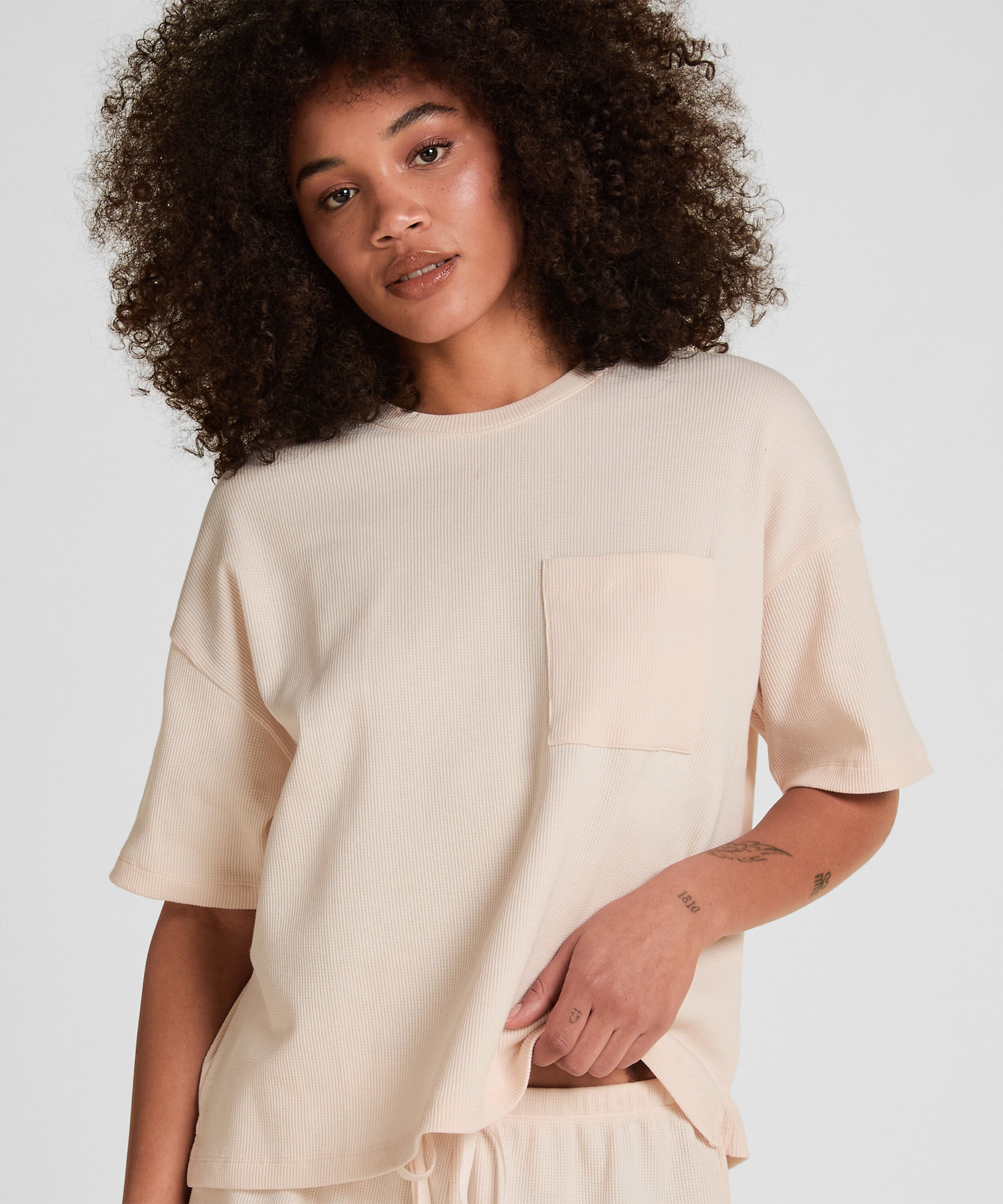 Pyjama Top Waffle, Rose