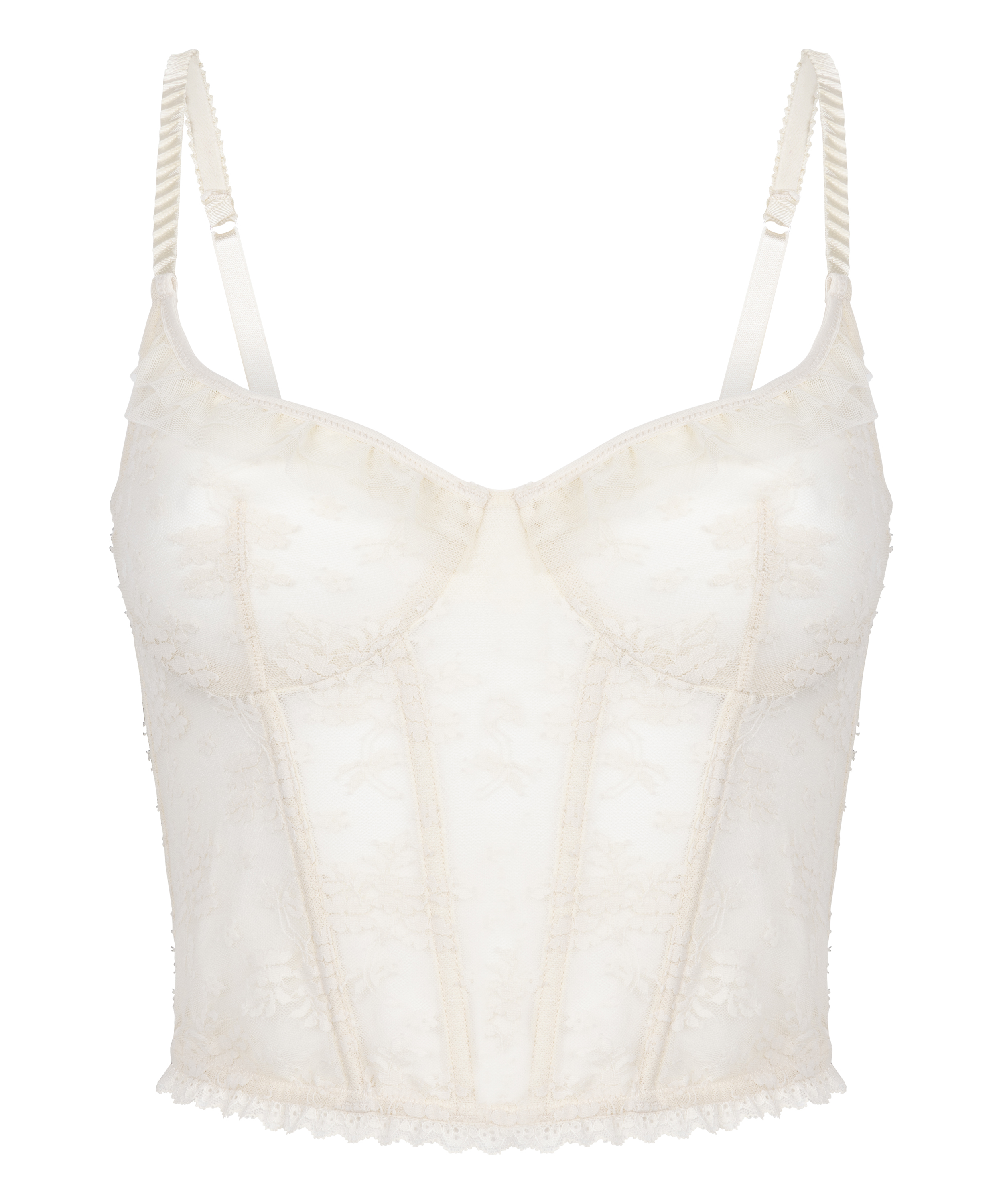 Soutien-gorge à armatures non rembourré longline Darcy, Blanc, main