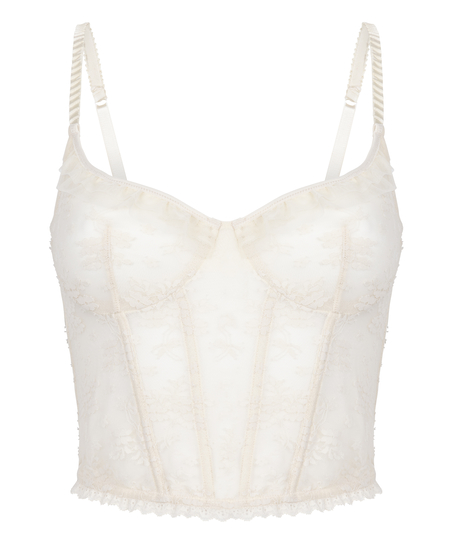 Soutien-gorge à armatures non rembourré longline Darcy, Blanc