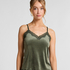 Camisole velours Dentelle, Vert
