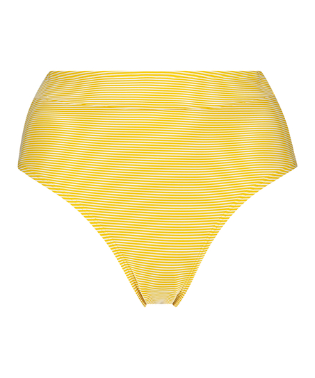 Bas de bikini coquin taille haute Carmel, Jaune