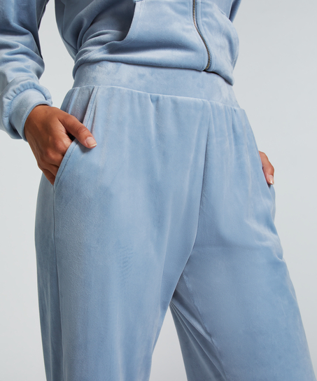 Tall Pantalon de pyjama Velours, Bleu
