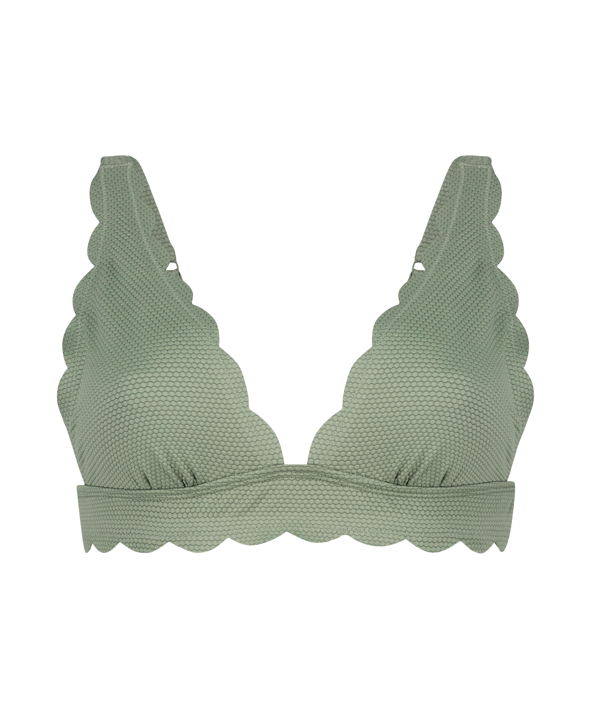 Haut de bikini Triangle Scallop, Vert, main