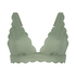 Haut de bikini Triangle Scallop, Vert
