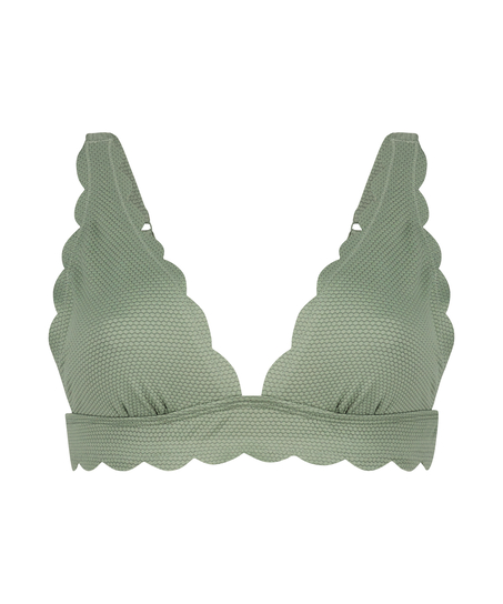 Haut de bikini Triangle Scallop, Vert
